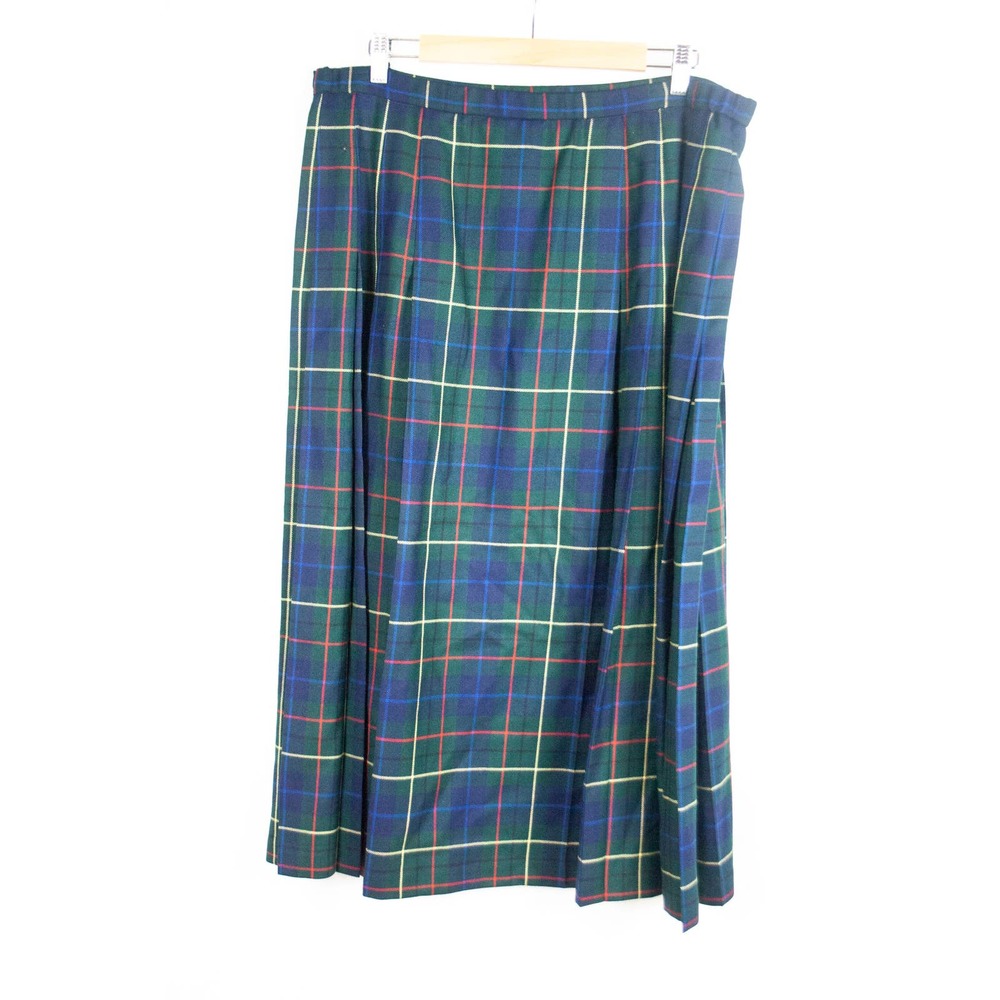 Vintage Plaid Pendleton Wool Skirt